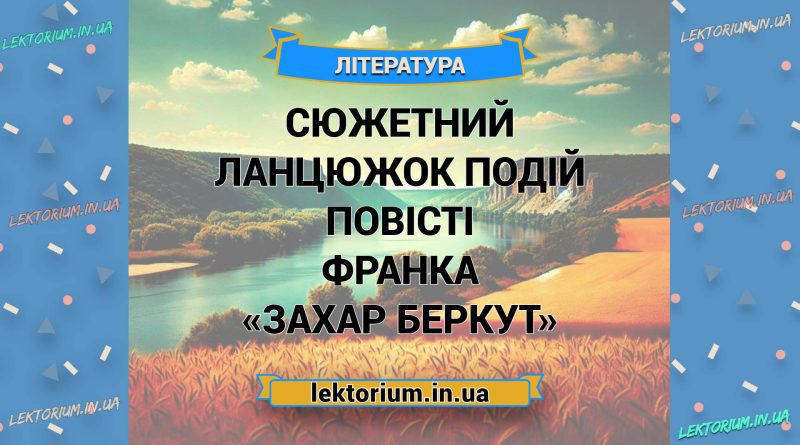 Сюжетний ланцюжок подій повісті Франка «Захар Беркут»
