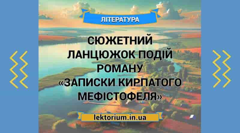 Сюжетний ланцюжок подій роману «Записки Кирпатого Мефістофеля»