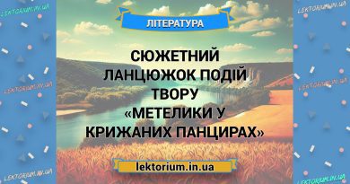 Сюжетний ланцюжок подій твору «Метелики у крижаних панцирах»