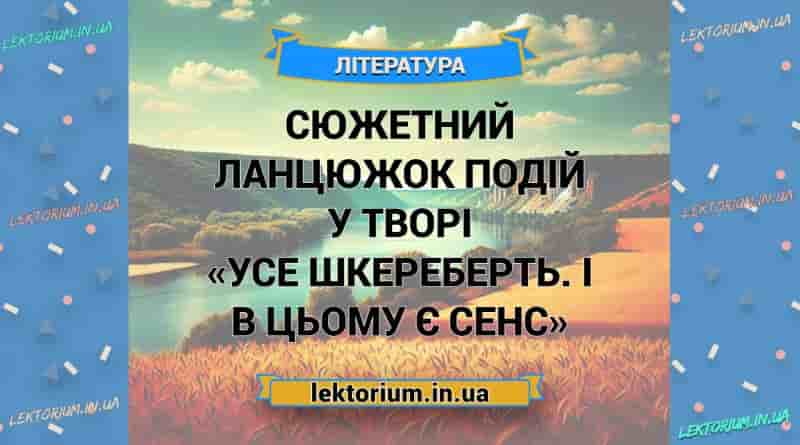 Сюжетний ланцюжок подій у творі «Усе шкереберть. І в цьому є сенс»