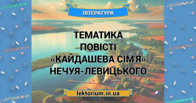 Тематика повісті «Кайдашева сім'я» Нечуя-Левицького