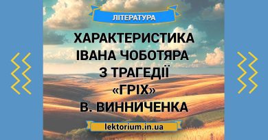 Характеристика Івана Чоботяра з трагедії «Гріх» В. Винниченка (1)