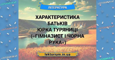 Характеристика батьків Юрка Туряниці («Гімназист і Чорна Рука»)