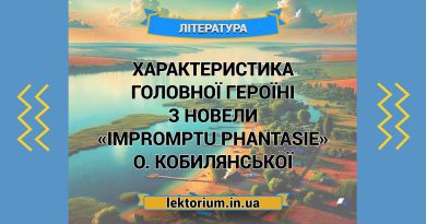 Характеристика головної героїні з новели «Impromptu phantasie» О. Кобилянської