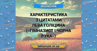 Характеристика з цитатами Лева Голіцина («Гімназист і Чорна Рука»)