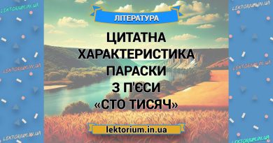 Цитатна характеристика Параски з п'єси «Сто тисяч»