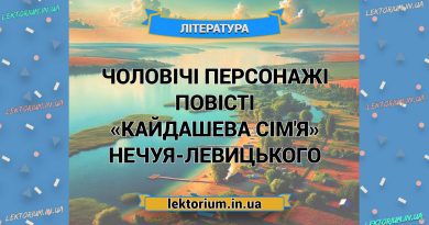 Чоловічі персонажі повісті «Кайдашева сім'я» Нечуя-Левицького