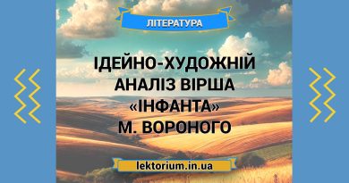Ідейно-художній аналіз вірша «Інфанта» М. Вороного