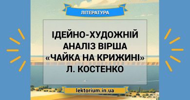 Ідейно-художній аналіз вірша «Чайка на крижині» Л. Костенко