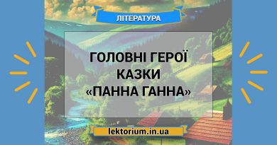 Головні герої казки «Панна Ганна»