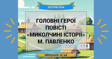 Головні герої повісті «Миколчині історії» М. Павленко