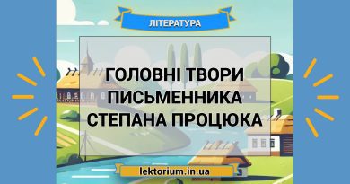 Головні твори письменника Степана Процюка