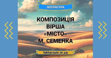 Композиція вірша «Місто» М. Семенка
