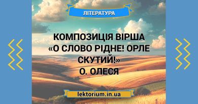 Композиція вірша «О слово рідне! Орле скутий!» О. Олеся