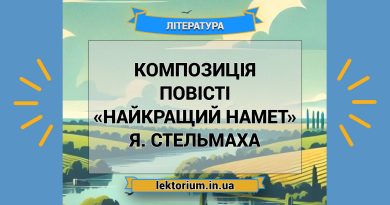 Композиція повісті «Найкращий намет» Я. Стельмаха