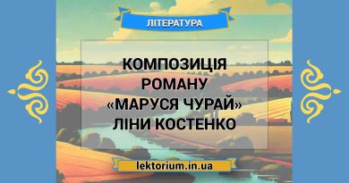 Композиція роману «Маруся Чурай» Ліни Костенко