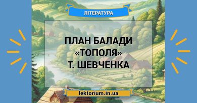 План балади «Тополя» Т. Шевченка