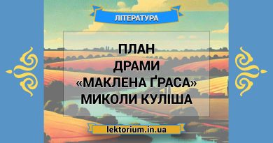 План драми «Маклена Ґраса» Миколи Куліша
