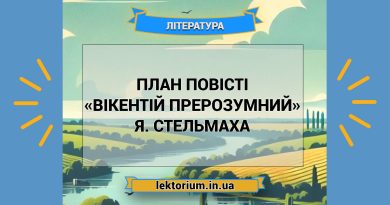 План повісті «Вікентій Прерозумний» Я. Стельмаха