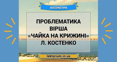 Проблематика вірша «Чайка на крижині» Л. Костенко