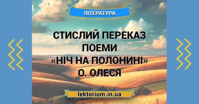 Стислий переказ поеми «Ніч на полонині» О. Олеся