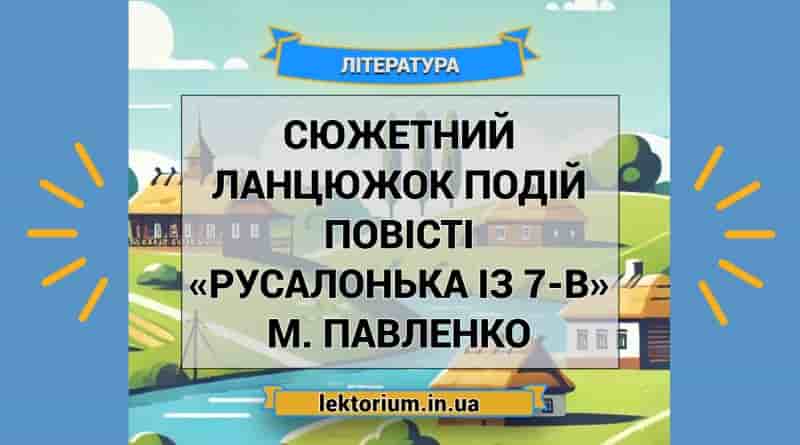 Сюжетний ланцюжок подій повісті «Русалонька із 7-В» М. Павленко