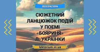 Сюжетний ланцюжок подій у поемі «Бояриня» Л. Українки