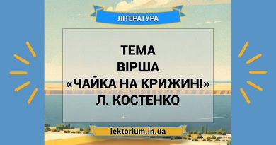 Тема вірша «Чайка на крижині» Л. Костенко