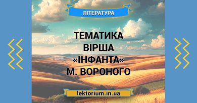 Тематика вірша «Інфанта» М. Вороного