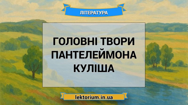 Головні твори Пантелеймона Куліша