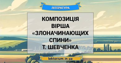 Композиція вірша «Злоначинающих спини» Т. Шевченка