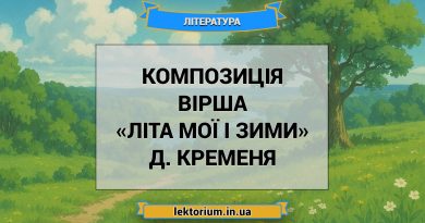 Композиція вірша «Літа мої і зими» Д. Кременя