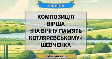 Композиція вірша «На вічну пам'ять Котляревському» Шевченка
