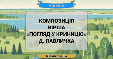 Композиція вірша «Погляд у криницю» Д. Павличка