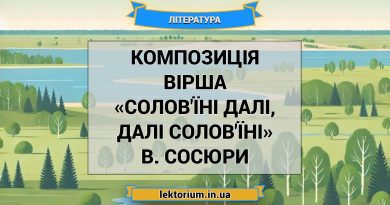 Композиція вірша «Солов'їні далі, далі солов'їні» В. Сосюри