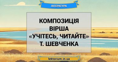 Композиція вірша «Учітесь, читайте» Т. Шевченка