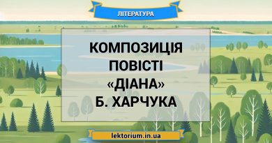 Композиція повісті «Діана» Б. Харчука