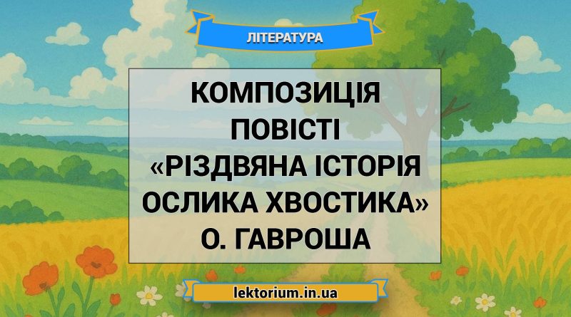 Композиція повісті «Різдвяна історія ослика Хвостика» О. Гавроша