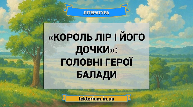 «Король Лір і його дочки»_ ГОЛОВНІ ГЕРОЇ балади