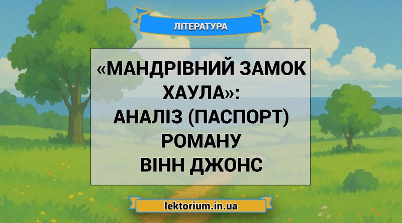 «Мандрівний замок Хаула»_ АНАЛІЗ (ПАСПОРТ) роману Вінн Джонс