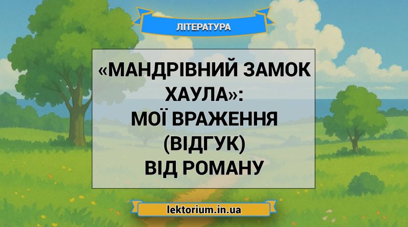 «Мандрівний замок Хаула»_ МОЇ ВРАЖЕННЯ (ВІДГУК) від роману