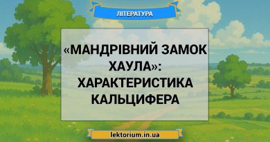 «Мандрівний замок Хаула»_ ХАРАКТЕРИСТИКА КАЛЬЦИФЕРА