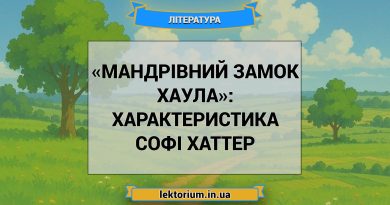 «Мандрівний замок Хаула»_ ХАРАКТЕРИСТИКА СОФІ ХАТТЕР