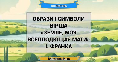 Образи і символи вірша «Земле, моя всеплодющая мати» І. Франка