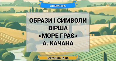 Образи і символи вірша «Море грає» А. Качана