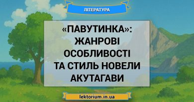 «Павутинка»_ ЖАНРОВІ ОСОБЛИВОСТІ ТА СТИЛЬ новели Акутагави