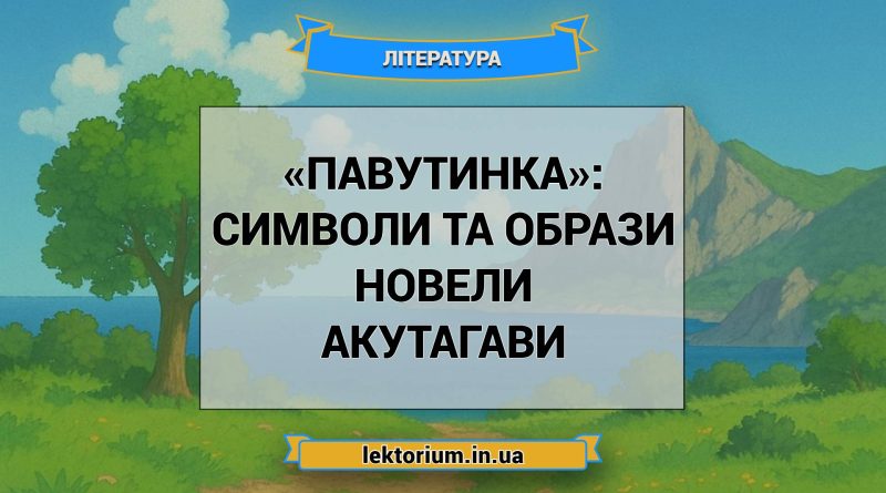 «Павутинка»_ СИМВОЛИ ТА ОБРАЗИ новели Акутагави