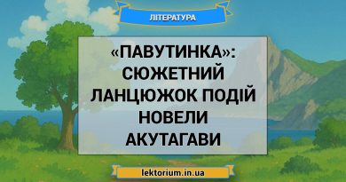 «Павутинка»_ СЮЖЕТНИЙ ЛАНЦЮЖОК ПОДІЙ новели Акутагави