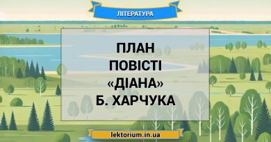 План повісті «Діана» Б. Харчука