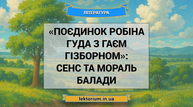 «Поєдинок Робіна Гуда з Гаєм Гізборном»_ СЕНС ТА МОРАЛЬ балади